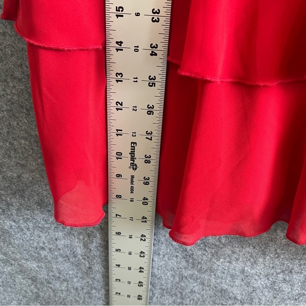 JONATHAN MARTIN Sleeveless Tiered Dress Red Style 2986503Y Size 16 - Picture 5 of 9